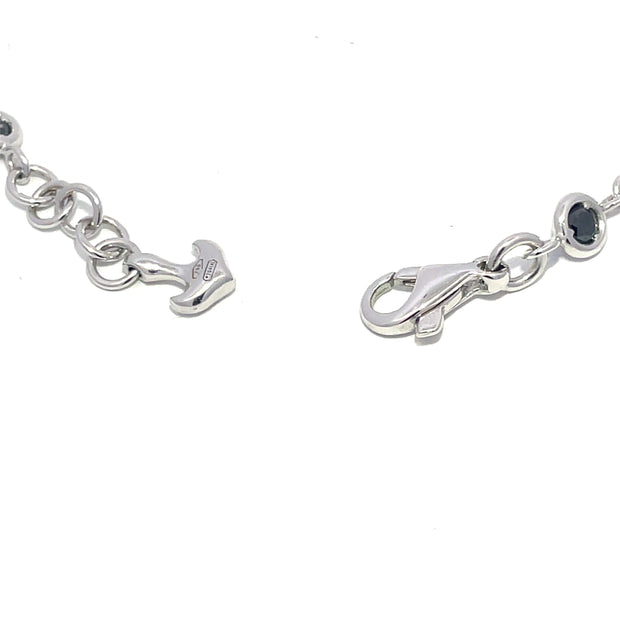 Leo Pizzo Designer 18k White Gold Black Diamond Bracelet