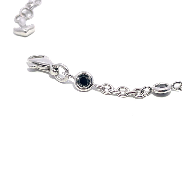 Leo Pizzo Designer 18k White Gold Black Diamond Bracelet