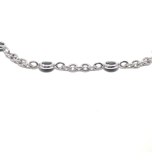 Leo Pizzo Designer 18k White Gold Black Diamond Bracelet