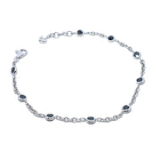 Leo Pizzo Designer 18k White Gold Black Diamond Bracelet