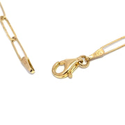 14K Yellow Gold Paper Clip Chain Bracelet