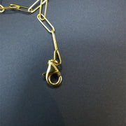 14K Yellow Gold Paper Clip Chain Bracelet