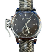 Graham Chronofighter 1695 Romantic stainless steel watch with Leather Belt