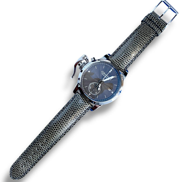 Graham Chronofighter 1695 Romantic stainless steel watch with Leather Belt