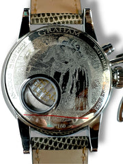 Graham Chronofighter 1695 Romantic stainless steel watch with Leather Belt