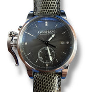 Graham Chronofighter 1695 Romantic stainless steel watch with Leather Belt