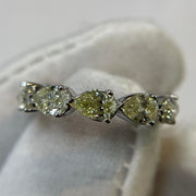 14K White Gold Pear Diamond Infinity Band