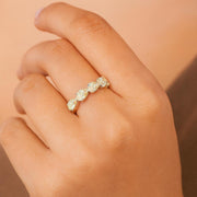 14K White Gold Pear Diamond Infinity Band
