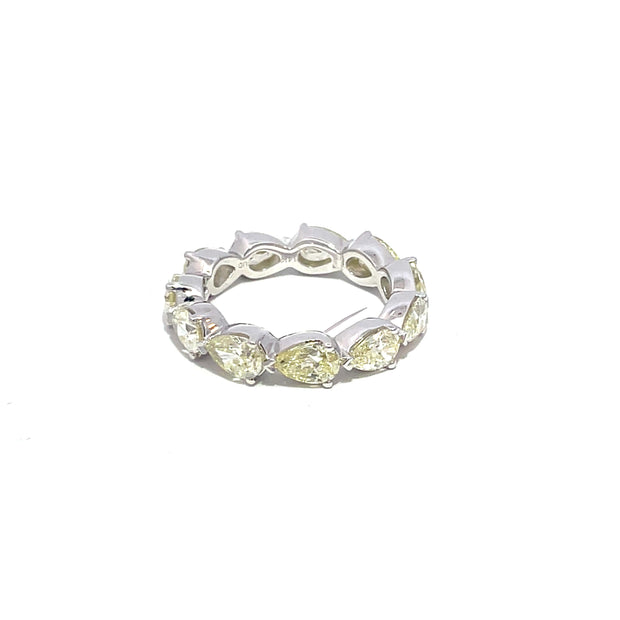 14K White Gold Pear Diamond Infinity Band