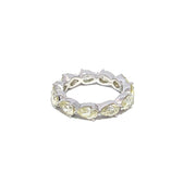 14K White Gold Pear Diamond Infinity Band