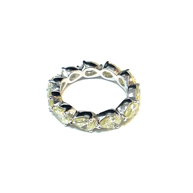 14K White Gold Pear Diamond Infinity Band