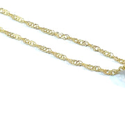 18k/14k Yellow Gold Diamond Inlaid Fishbone pendant