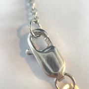 Solid White Gold Diamond Studded Peace Necklace