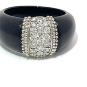 Platinum Diamond Ring With Black Onyx Band