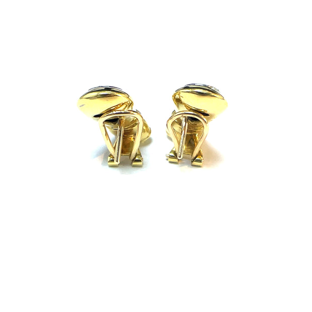 18k Yellow Gold Pablo Diamond & Sapphire Earrings