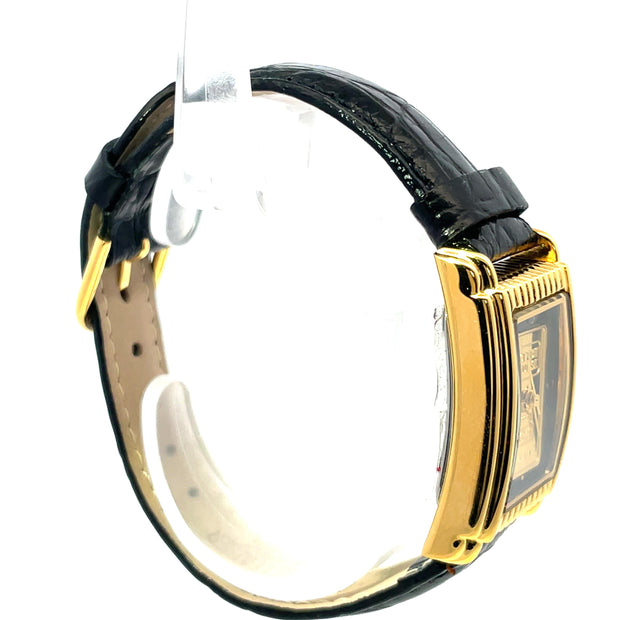 Swiss 999.9 Gold Ingot Watch with Genuine Leather Belt
