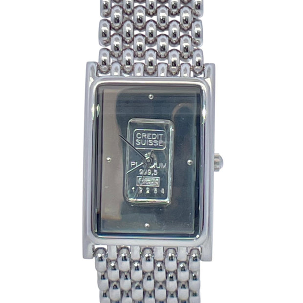 Swiss Credit Suisse 1g 999.5 Purity Platinum Ingot Classic Watch