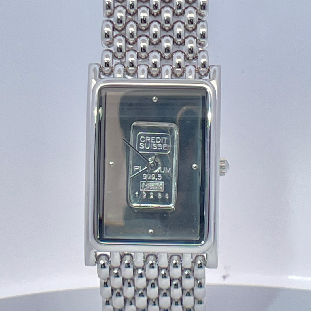 CREDIT SUISSE プラチナインゴット 999.5 腕時計 Swiss Credit Suisse 1g 999.5 Purity Platinum Ingot Classic Watch