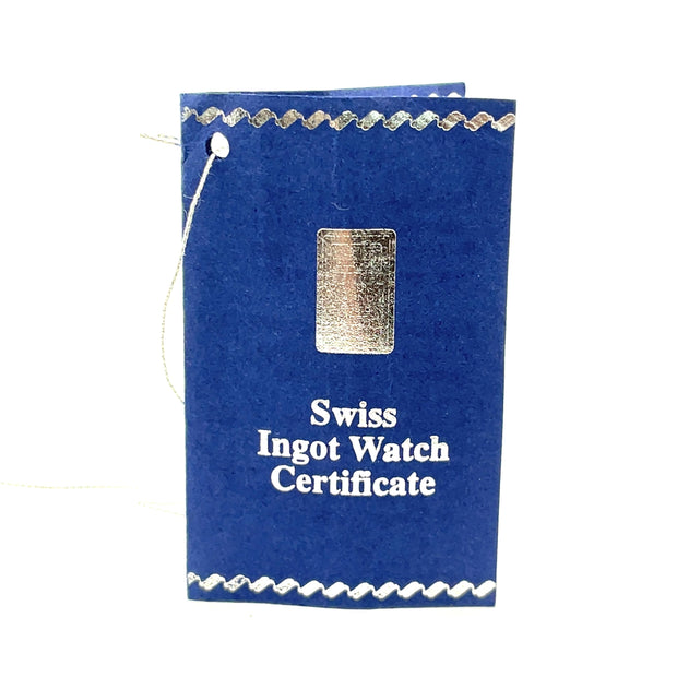 Swiss Credit Suisse 1g 999.5 Purity Platinum Ingot Classic Watch