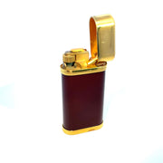 Cartier Vintage Gas Lighter Red Lacquered & Gold Plated