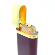 Cartier Vintage Gas Lighter Red Lacquered & Gold Plated
