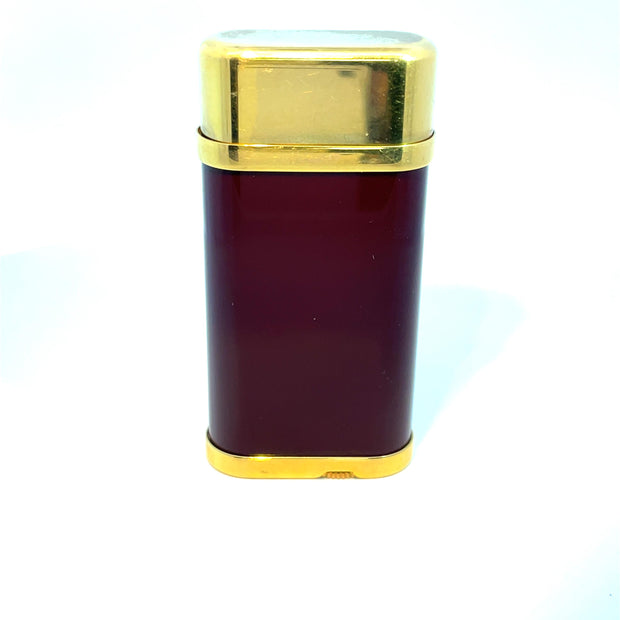 Cartier Vintage Gas Lighter Red Lacquered & Gold Plated