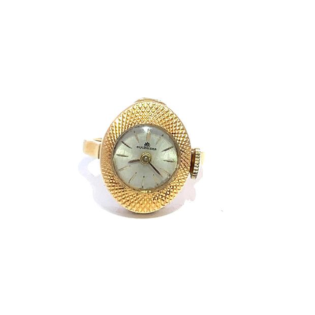 Bucherer 18k Yellow Gold Vintage size6.5 Watch Ring