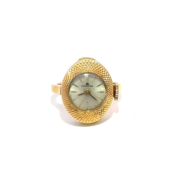 Bucherer 18k Yellow Gold Vintage size6.5 Watch Ring