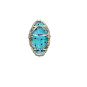 14k Yellow Gold Carved Jade Vintage Ring