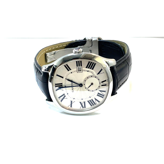 Cartier Drive de Cartier Steel & Leather Watch
