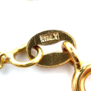 18k Yellow Gold Diamond Hands Holding Pearl Pendant Necklace