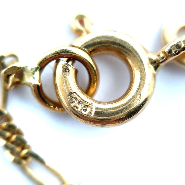 18k Yellow Gold Diamond Hands Holding Pearl Pendant Necklace