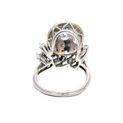 Platinum Ring with 5-6 Carats Old Cuts And Marquise Diamond