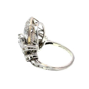 Platinum Ring with 5-6 Carats Old Cuts And Marquise Diamond
