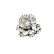 Platinum Ring with 5-6 Carats Old Cuts And Marquise Diamond