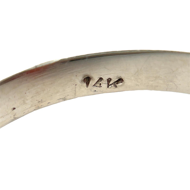 18k White Gold Marquise Cut Aquamarine Ring