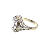 18k White Gold Marquise Cut Aquamarine Ring