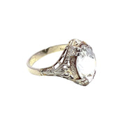 18k White Gold Marquise Cut Aquamarine Ring