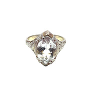 18k White Gold Marquise Cut Aquamarine Ring