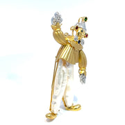 YVEL Pearl and Multi gemstone Clown Brooch in 18K Yellow Gold and White Gold