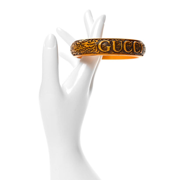 GUCCI Resin Flora S Giallo Bracelet