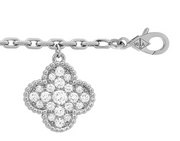 Van Cleef & Arpels 18k White Gold 5 Motifs Diamond Magic Alhambra Bracelet