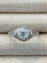 Estate Old European Cut Diamond Ring in 18K