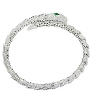 Bvlgari White Gold Serpenti Emerald and Diamond Bracelet