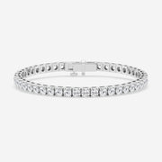 12 - 20 Total Carat Weight Round Lab Grown Diamond Four-Prong Tennis Bracelet - 7.5 Inches