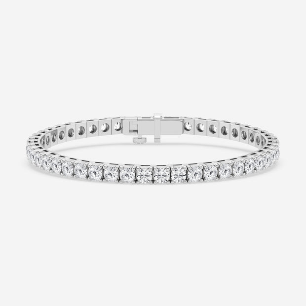 12 - 20 Total Carat Weight Round Lab Grown Diamond Four-Prong Tennis Bracelet - 7.5 Inches