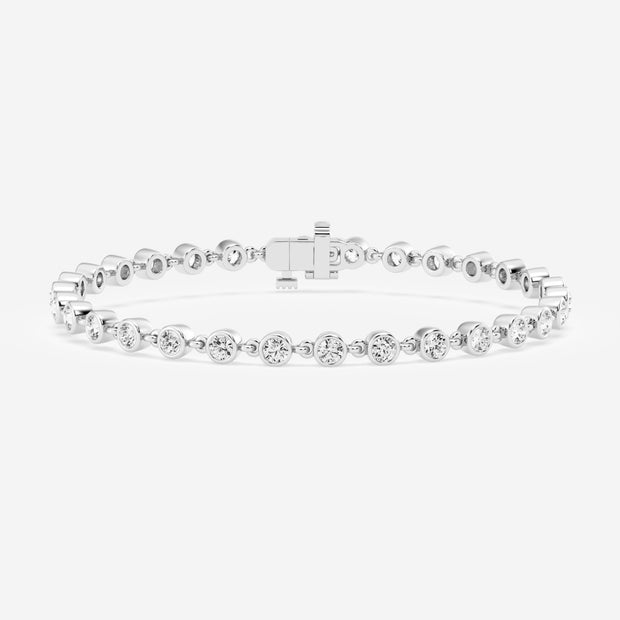 3 Total Carat Weight Round Lab Grown Diamond Bubble Tennis Bracelet - 7 Inches