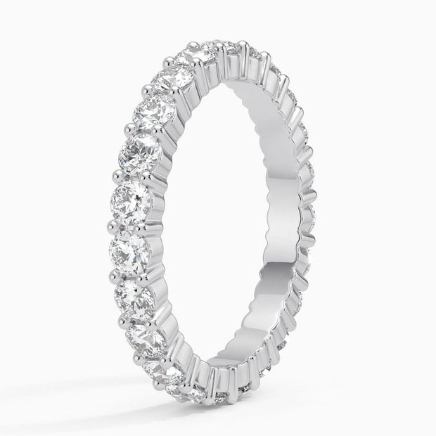 Round Lab Diamond 2 -8 Total Carat Weight Eternity Bands - D-F Color, VS+ Clarity