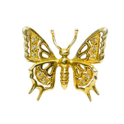 Delicate 14K Yellow Gold Jewelry Butterfly Pendant