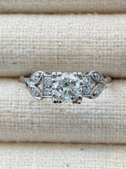 Vintage 1920’s Platinum Old Cut Diamond Ring